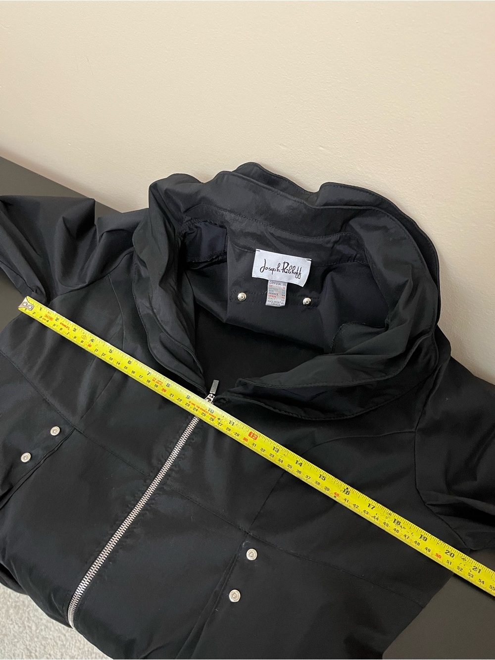 Joseph Ribkoff Unique Black Water Resistant Jacket Made in Canada π¨π¦ - Picture 9 of 11